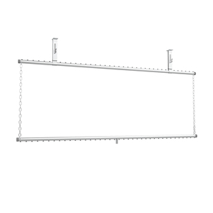 铝合金晾衣杆阳台顶装固定晾衣架上下双层杆挂晒衣架家用凉衣服架