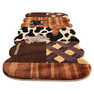 床边毯多巴胺儿童房间可爱毛绒地毯卡通长条加厚客厅卧室装饰地垫