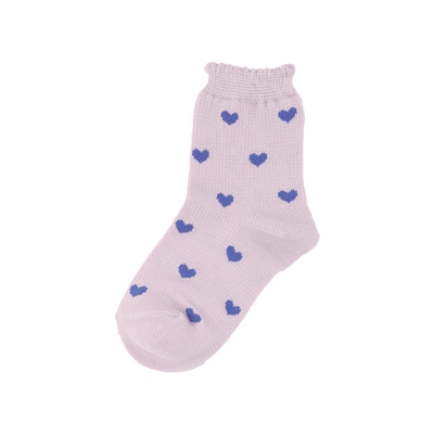 Tabio爱心女童袜子舒适透气百搭可爱儿童袜子女大童宝宝袜学生袜