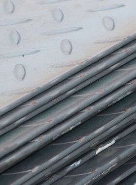 济宁防滑花纹板 Q235B花纹 机械制造踏板 可切割零售 制造样品