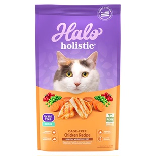 美国进口halo自然光环纯鲜肉猫粮holistic全能系列健美猫粮10磅