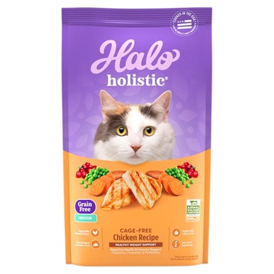 美国进口Halo自然光环纯鲜肉猫粮holistic全能系列健美猫粮10磅