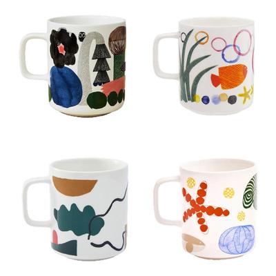 Alive杯子套装情侣对杯芬兰插画