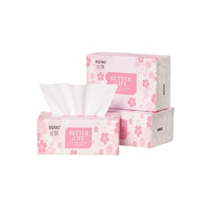 丝飘樱花逸韵抽纸家用餐巾纸面巾纸实惠装商用厕所可擦手卫生纸巾