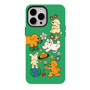 狗狗乐园适用苹果17promax手机壳iphone16pro菲林磁吸支架个性华为P80小米15小众vivo防摔保护壳oppo清新可爱