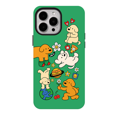 狗狗乐园适用苹果17promax手机壳iphone16pro菲林磁吸支架个性华为P80小米15小众vivo防摔保护壳oppo清新可爱