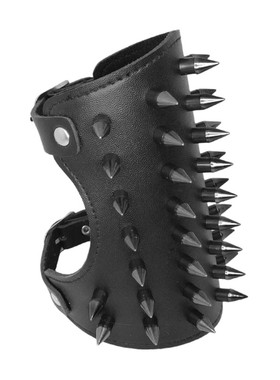 圆锥尖钉塑料黑圆柱超宽朋克手链