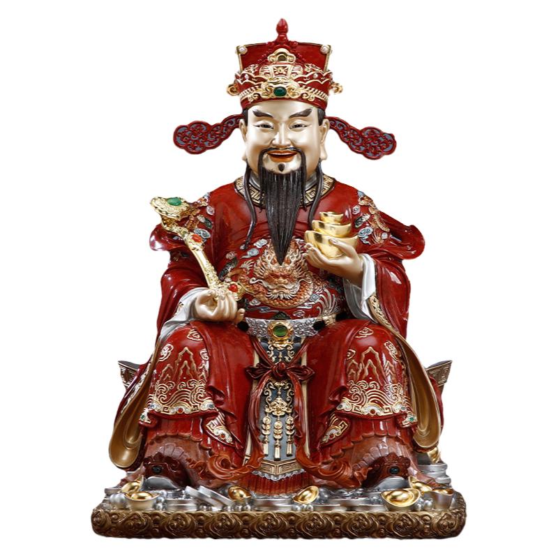 铜雕财神爷摆件家用供奉店铺招财