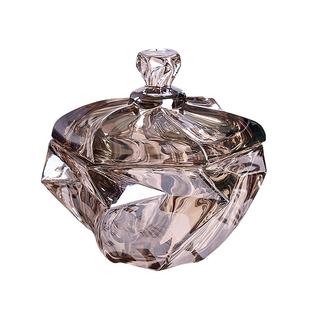 高颜值ins水晶玻璃糖缸会所招待小号糖果罐带盖收纳盒装饰储物罐