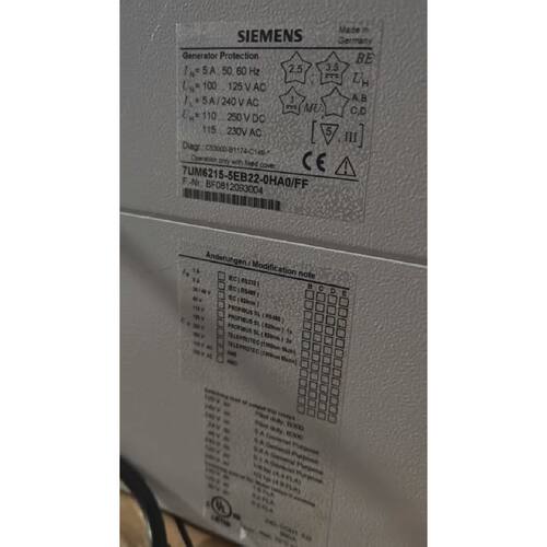 7UM6215-5EB22-0HA0  SIPROTEC 保护继电器