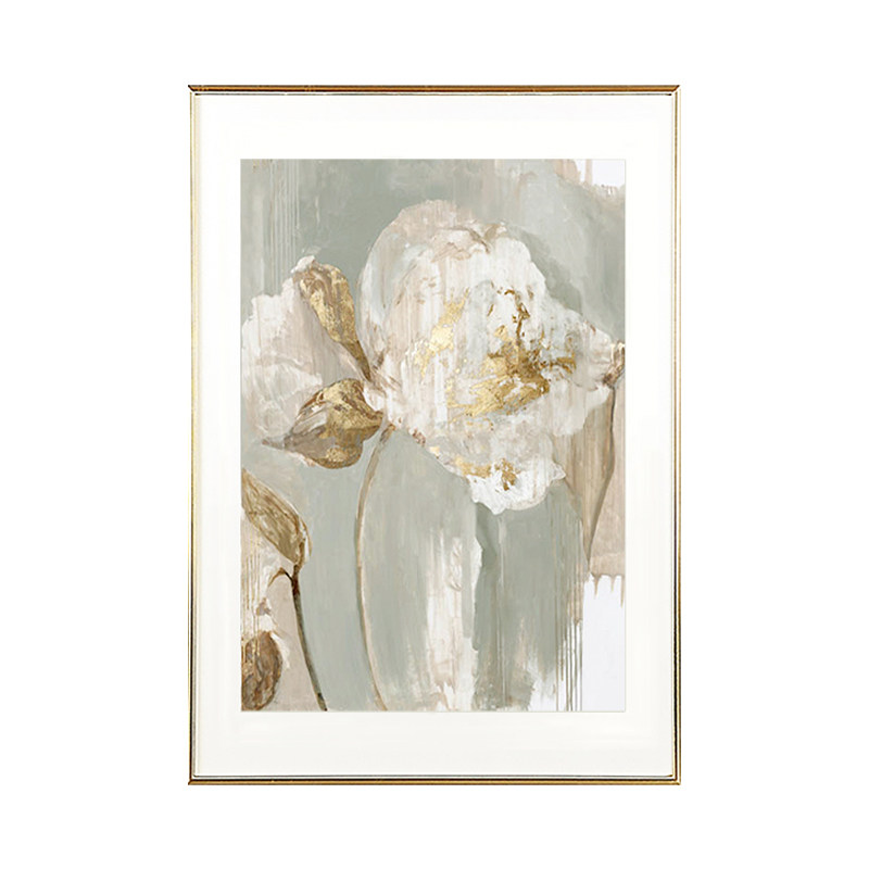 原版进口美式装饰画抽象画现代轻奢入户玄关走廊壁挂画郁金香花卉
