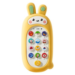 婴幼儿可啃咬早教益智音乐摇铃手机玩具0到1岁6个月以上宝宝安抚