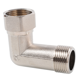 4分内丝带活接弯头90度直角弯6分转4分变径活动弯管全铜水管管件