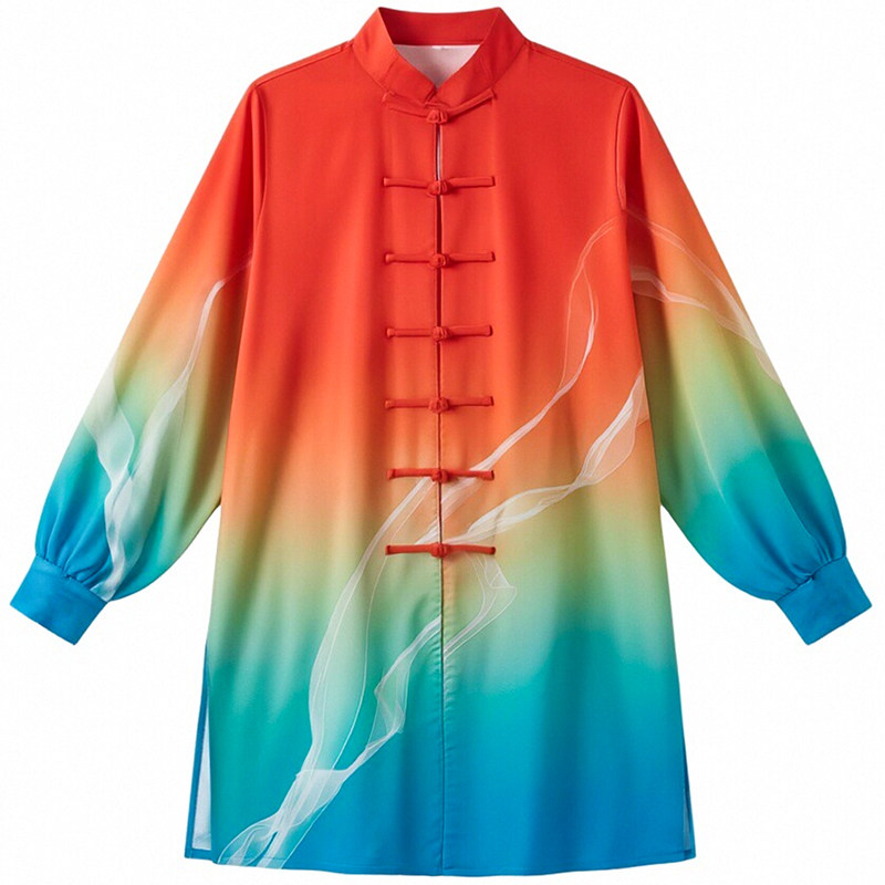 恋太极新款太极服渐变色飘逸练功太极服