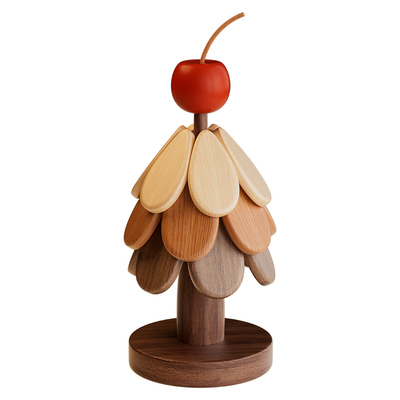 圣诞树隔热垫！进口全实木