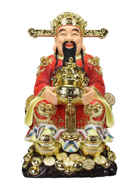 多款居家店面招财文财神爷财帛星君迎财神到中式佛堂树脂神像摆件
