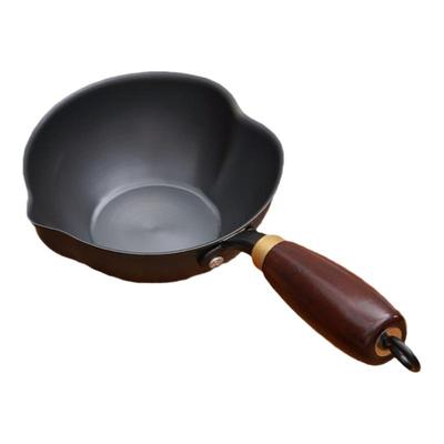 皓月·章丘心型泼油锅泼油锅家用无涂层熟铁小巧长柄热烧油燃气灶