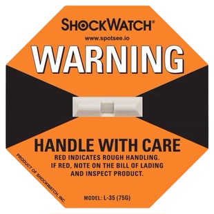 进口防震标签防倾斜 防撞击监测显示shockwatch原装