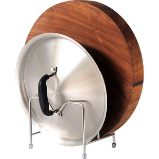 南北向304不锈钢砧板架锅盖架 多功能加厚案板架双格厨房菜板架子