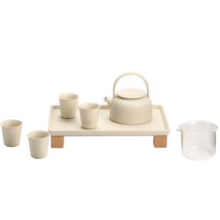 宜集堂中古风茶具套装2026新款家用一壶四杯泡茶高档轻奢茶台酒店