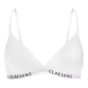 claesens字母文胸薄款小胸聚拢内衣女无钢圈性感运动法式三角杯