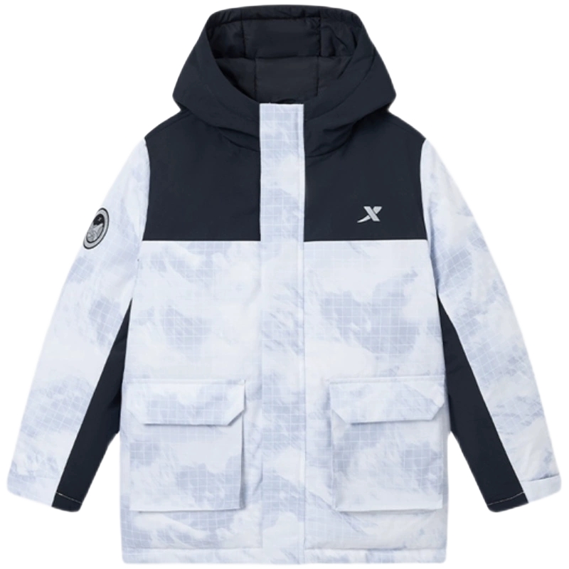 热反射|特步童装儿童三防羽绒服秋冬季男大童加厚款外套户外冬装