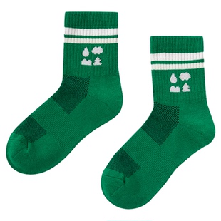 【网球·凌空阵】森林棠26春 [脚背束腰防滑]儿童无骨运动中筒袜