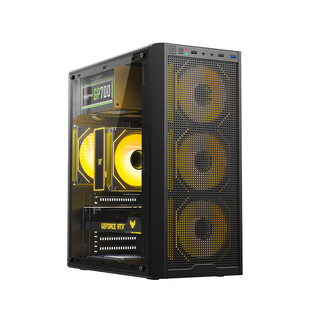 Sumtax/迅钛 风琴机箱电脑台式机ATX支持360水冷铁网散热侧透机箱