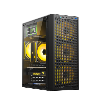 Sumtax/迅钛 风琴机箱电脑台式机ATX支持360水冷铁网散热侧透机箱