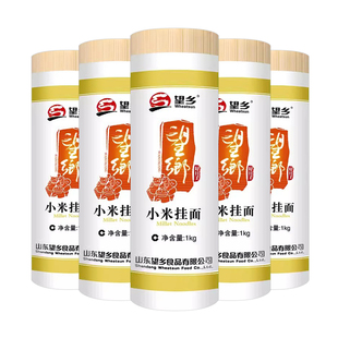 望乡小米挂面1kg*5把面条细面龙须挂面粗粮山东杂粮挂面10斤