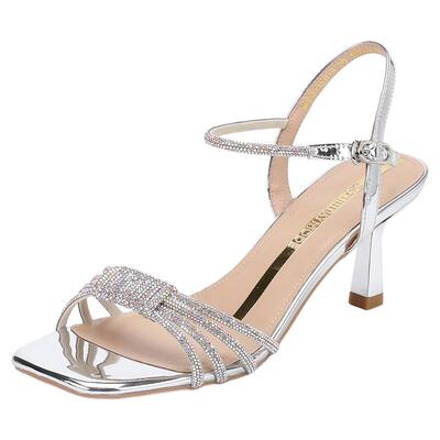 2026夏季爆款细高跟一字带凉鞋