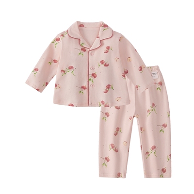 [纯棉抗菌]儿童睡衣男孩2025新款宝宝冬季洋气内衣套装女童家居服