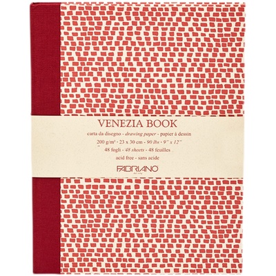进口意大利FABRIANO飞碧纳红砖绘画本威尼斯布面水彩本素描速写本