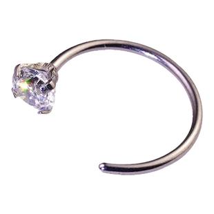 0.8细针钛钢耳骨环锆石鼻环女潮流日韩爆闪小耳朵环百搭穿孔饰品