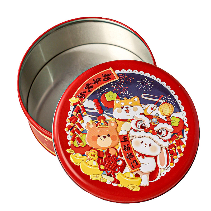 新年铁盒马口铁手饼干糖果零食盒子空包装礼收纳礼品物红春节2026