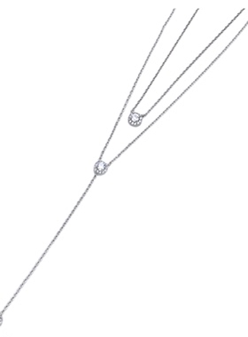 小众ins冷淡风双层镶钻项链