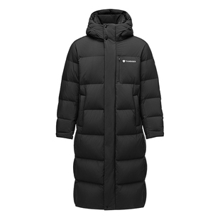 坦博尔羽绒服男中长款2025秋冬季新款泡芙云感连帽加厚面包服外套