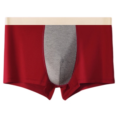 猫人本命年内裤红色纯棉平角短裤