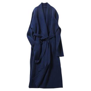 KAKA臻款特惠 法国设计师专题优雅女神范重磅奢靡山羊绒束带大衣