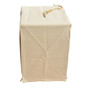 啾鸣轩老鬼石印鸟笼专用高笼定制四面单层笼衣蓝色白色麻质笼布