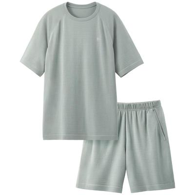 蕉内凉皮502Cool入眠睡衣男短袖夏季防螨抗菌冰丝凉感家居服套装