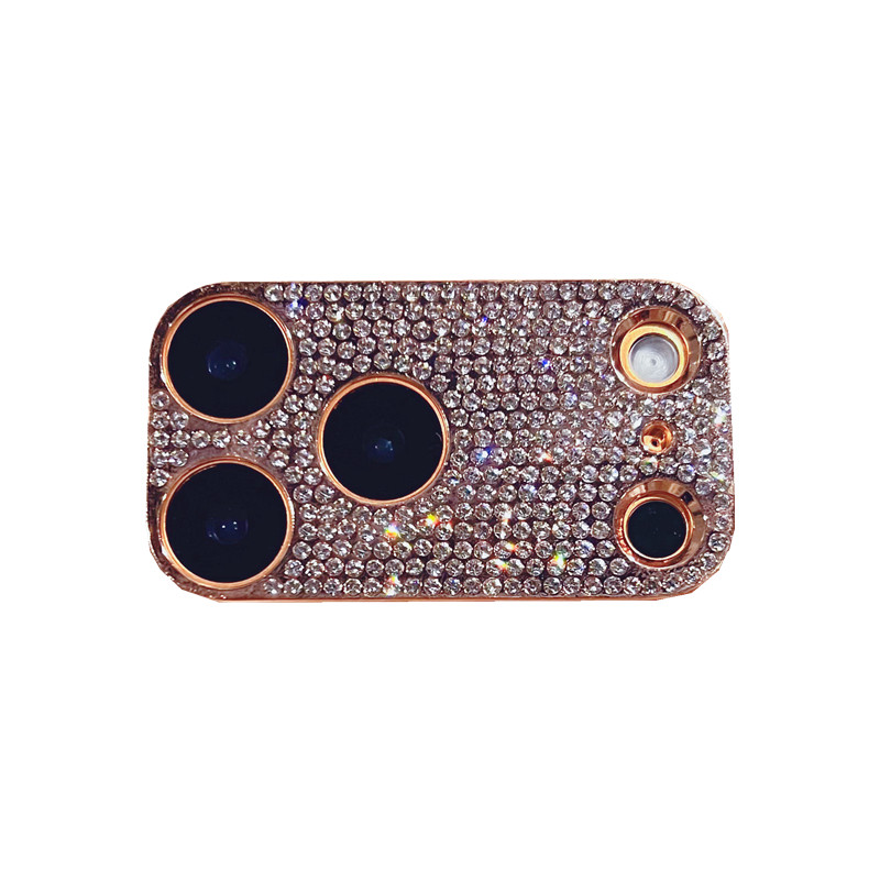 镂空无镜片适用iphone18镜头膜水钻苹果17promax镶钻15pro摄像头保护圈15底座轻奢16镜头贴14max一体覆盖新款