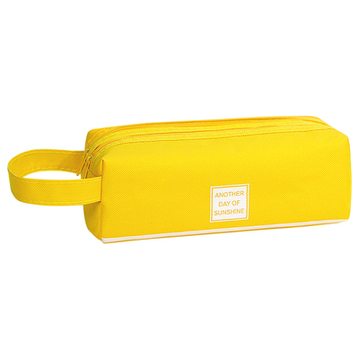 简约大容量帆布笔袋定制logo彩印