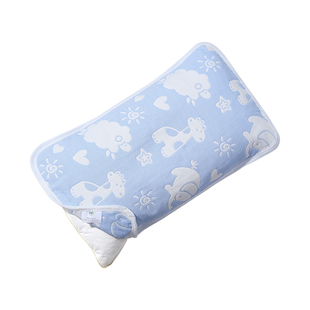 毛毛雨儿童枕巾纯棉一对装专用全棉枕头四季通用a类可爱30×50