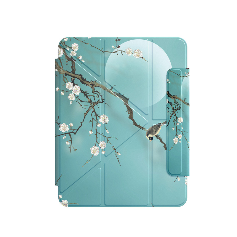 磁吸搭扣适用ipad11保护套2026新款air8/5苹果平板壳mini7带笔槽11/9代pro全包十亚克力10.2透明a16国风梅花