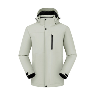 冲锋衣定制印logo字工作服刺绣公司企业防水羽绒工服加厚加绒外套