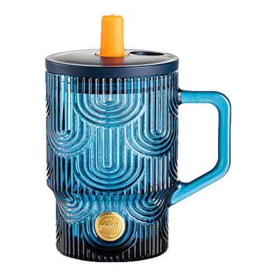 乐唯诗玻璃杯带盖管杯高颜值