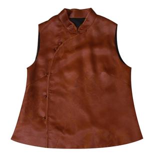 念 真丝透孔花罗香云纱中式国风吊带裙背心裙修身内搭风衣女原创