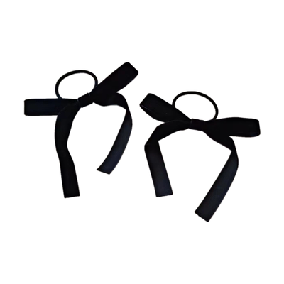 日韩丝绒编发丝带蝴蝶结发饰