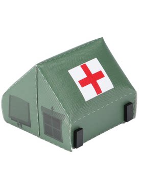 积木二战场景医疗兵受伤士兵